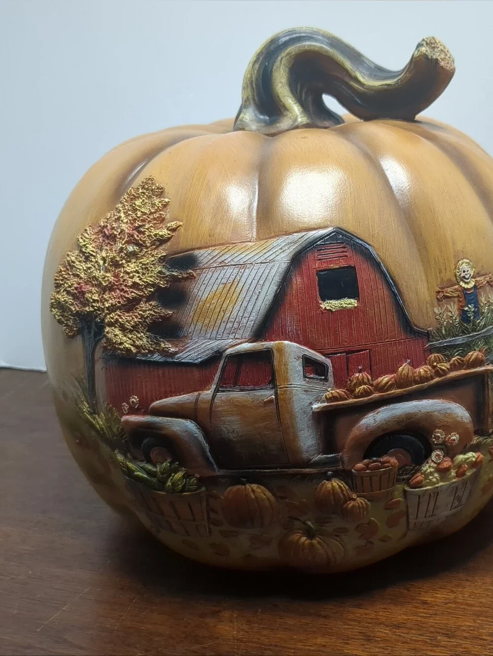 Hobby Lobby Pumpkin Fall Harvest Farm Truck Table Decor Autumn Plastic 9in